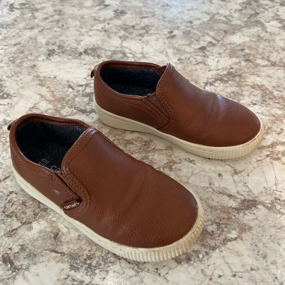 Carter's Brown Slip-On Sneakers for Kids